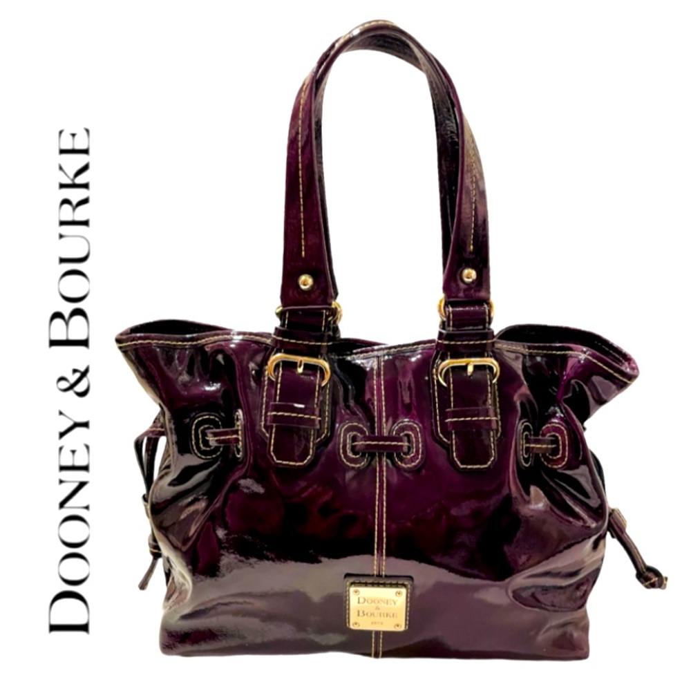 🌺Dooney & Bourke🌺Chiara Plum🌺Patent Leather Tote🌺
